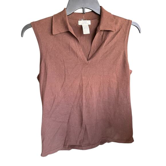 Brooks Brothers 346 Tops - 346 BROOKS BROTHERS Woman’s brown sleeveless golf tennis Old money polo sz L